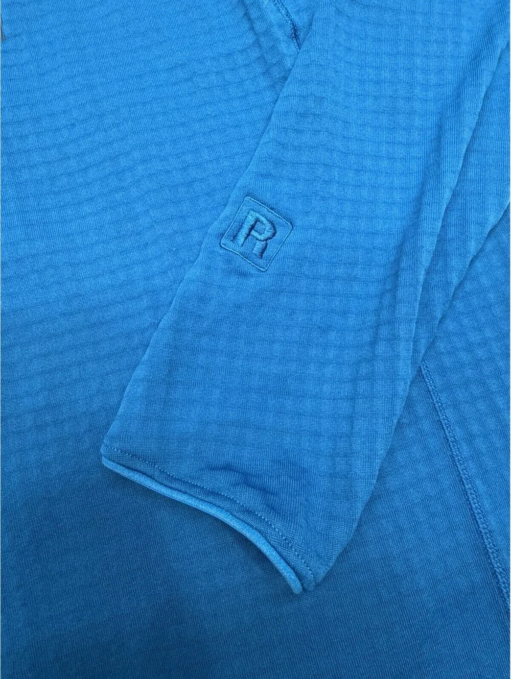Patagonia Mens R1 Regulator Waffle Grid Fleece Pullover Medium Blue 1/2 Zip